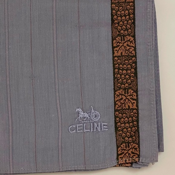 Celine Other - Vintage CELINE Sulky Horse & Carriage Embroidered Handkerchief Pocket Square